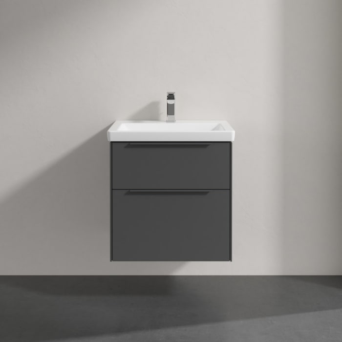 Villeroy & Boch Subway 3.0 Badmöbel-Set 60 cm, Griff in Möbelfarbe, 2 Auszüge