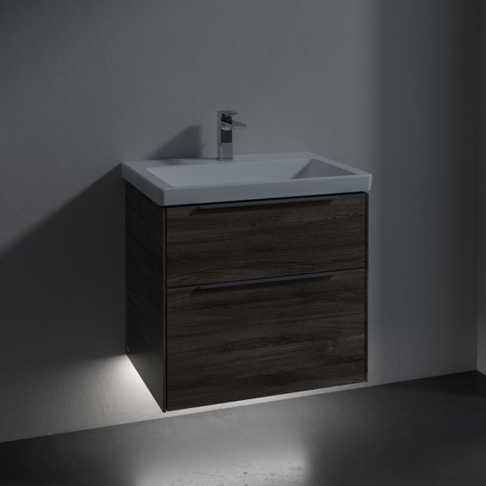 Villeroy & Boch Subway 3.0 Badmöbel-Set 65 cm mit Beleuchtung, 2 Auszüge