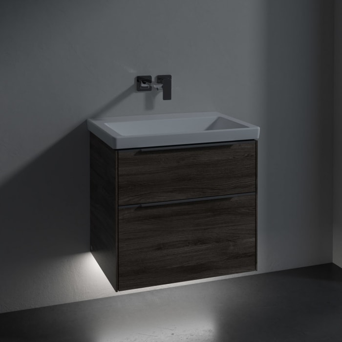 Villeroy & Boch Subway 3.0 Badmöbel-Set 65 cm mit Beleuchtung, 2 Auszüge