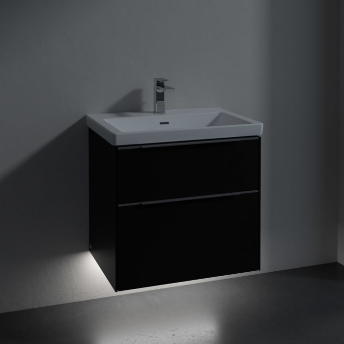 Villeroy & Boch Subway 3.0 Badmöbel-Set 65 cm mit Beleuchtung, 2 Auszüge