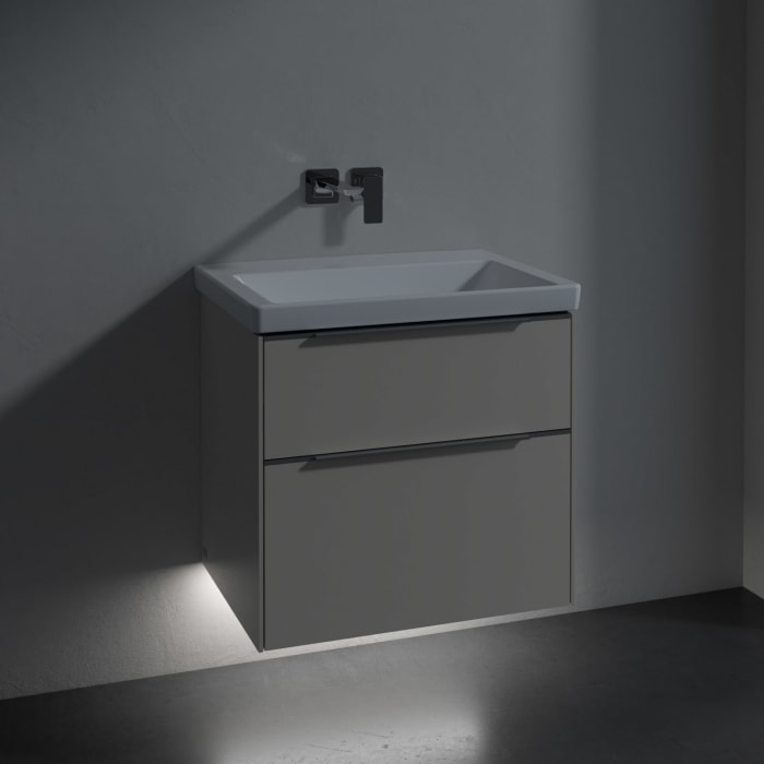 Villeroy & Boch Subway 3.0 Badmöbel-Set 65 cm mit Beleuchtung, 2 Auszüge