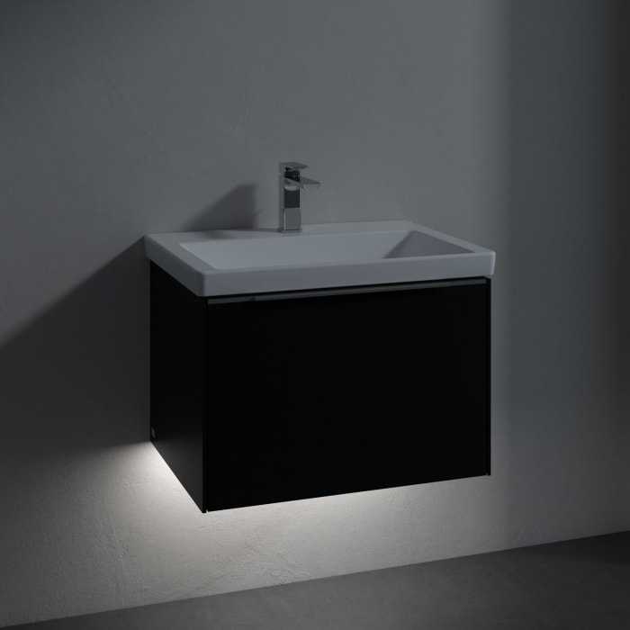 Villeroy & Boch Subway 3.0 Badmöbel-Set 65 cm mit Beleuchtung, 1 Auszug