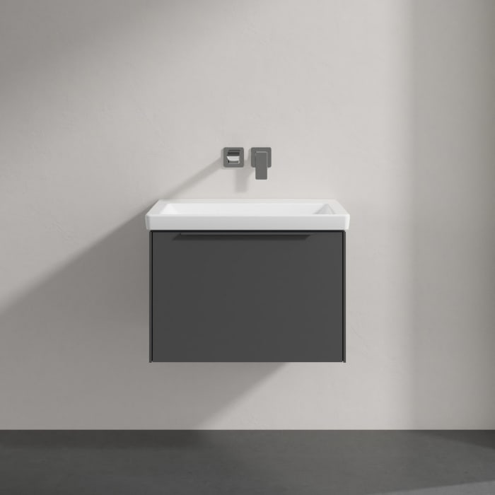 Villeroy & Boch Subway 3.0 Badmöbel-Set 65 cm, Griff in Möbelfarbe, 1 Auszug