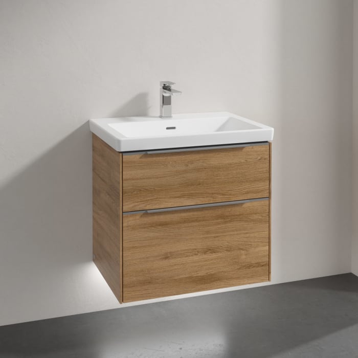 Villeroy & Boch Subway 3.0 Badmöbel-Set 65 cm mit Beleuchtung, 2 Auszüge