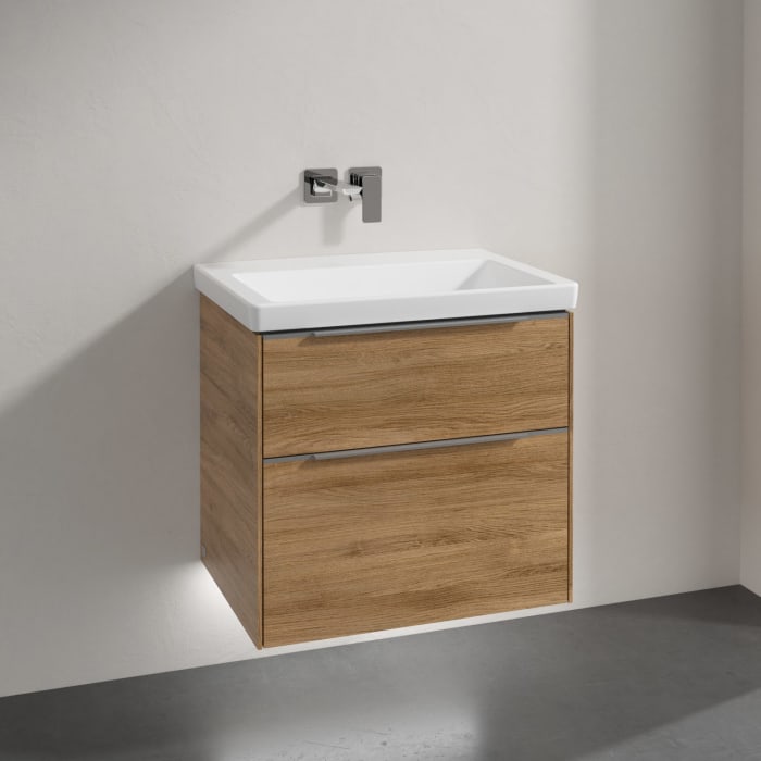 Villeroy & Boch Subway 3.0 Badmöbel-Set 65 cm mit Beleuchtung, 2 Auszüge