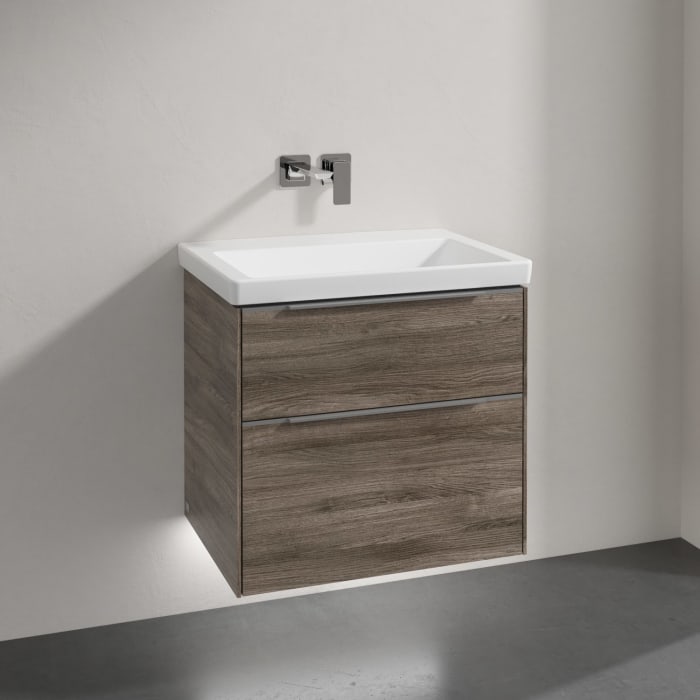 Villeroy & Boch Subway 3.0 Badmöbel-Set 65 cm mit Beleuchtung, 2 Auszüge