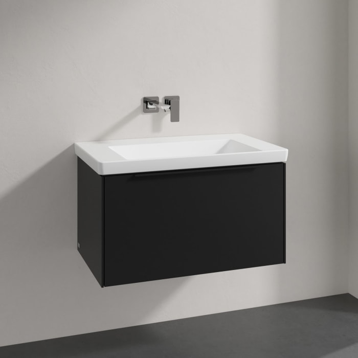 Villeroy & Boch Subway 3.0 Badmöbel-Set 80 cm, Griff volcano black, 1 Auszug