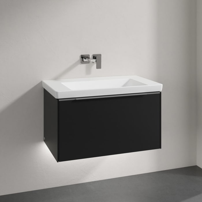 Villeroy & Boch Subway 3.0 Badmöbel-Set 80 cm mit Beleuchtung, 1 Auszug