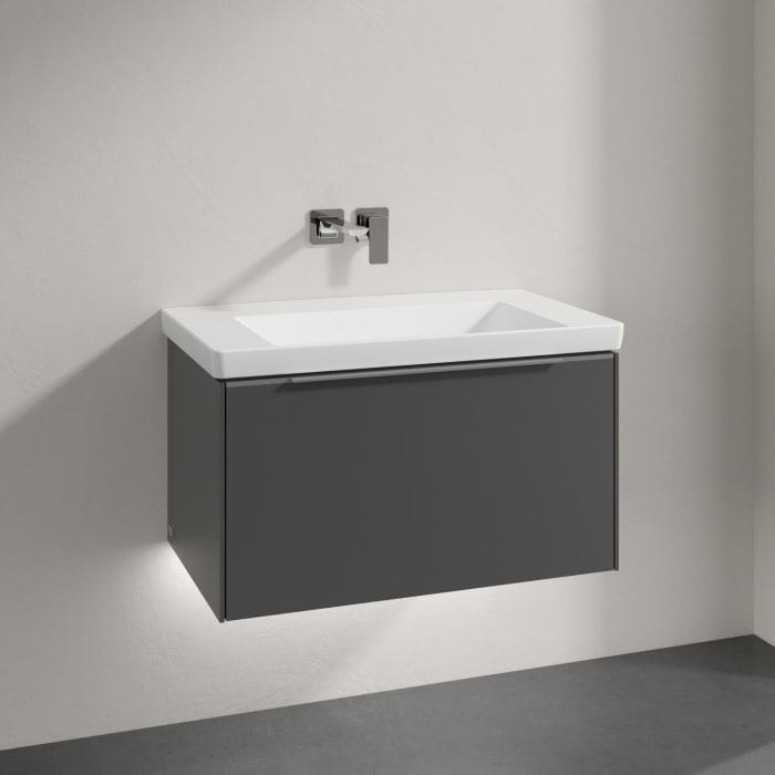 Villeroy & Boch Subway 3.0 Badmöbel-Set 80 cm mit Beleuchtung, 1 Auszug