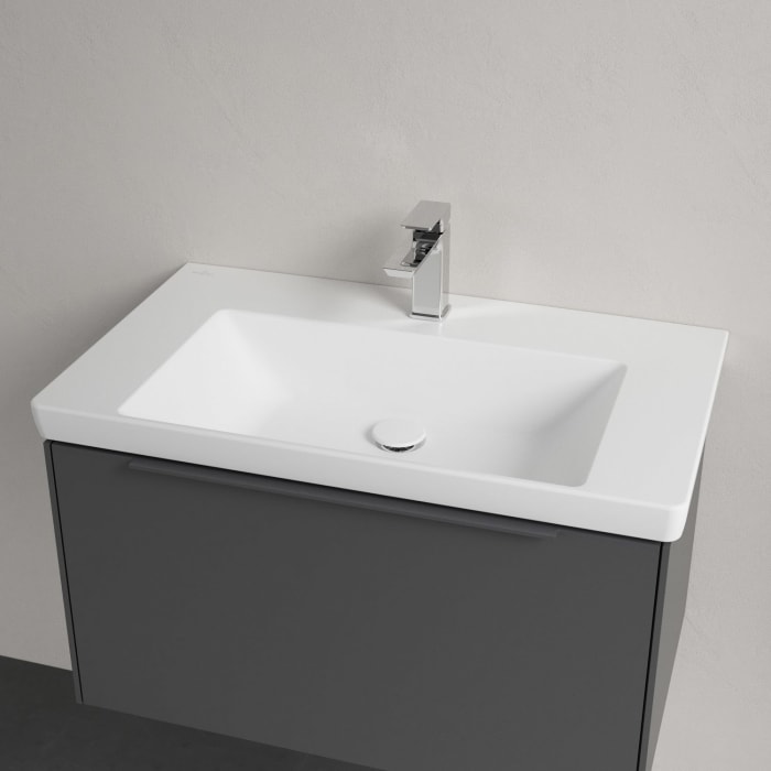 Villeroy & Boch Subway 3.0 Badmöbel-Set 80 cm, Griff in Möbelfarbe, 1 Auszug