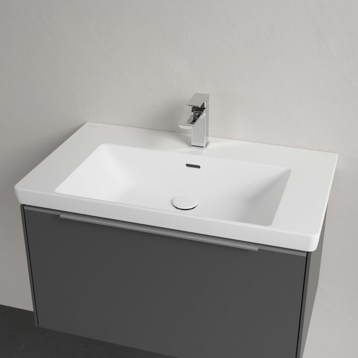 Villeroy & Boch Subway 3.0 Badmöbel-Set 80 cm mit Beleuchtung, 1 Auszug