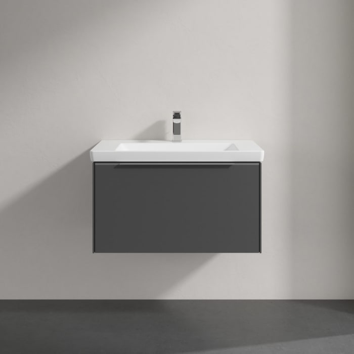 Villeroy & Boch Subway 3.0 Badmöbel-Set 80 cm mit Beleuchtung, 1 Auszug