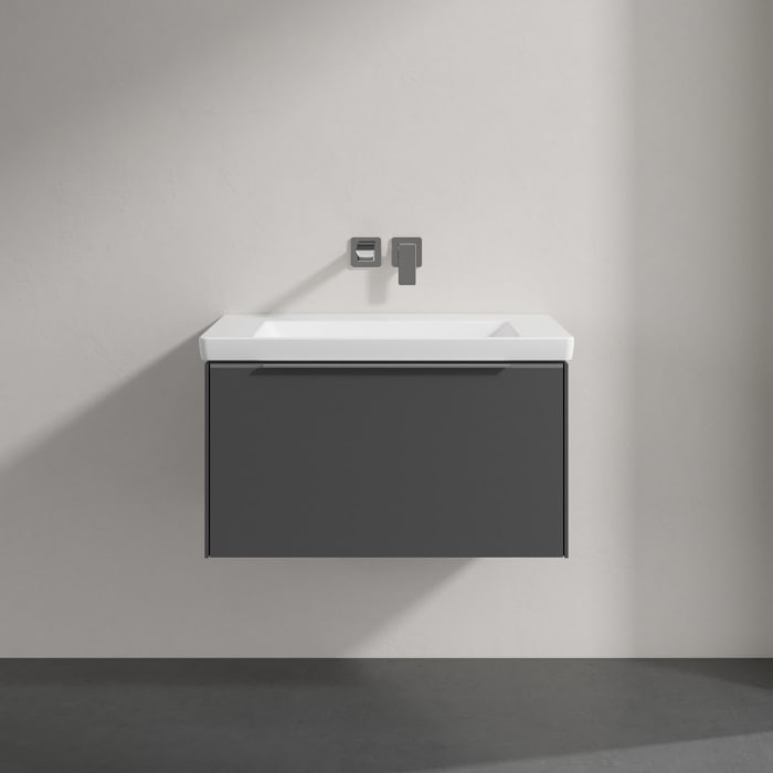 Villeroy & Boch Subway 3.0 Badmöbel-Set 80 cm mit Beleuchtung, 1 Auszug