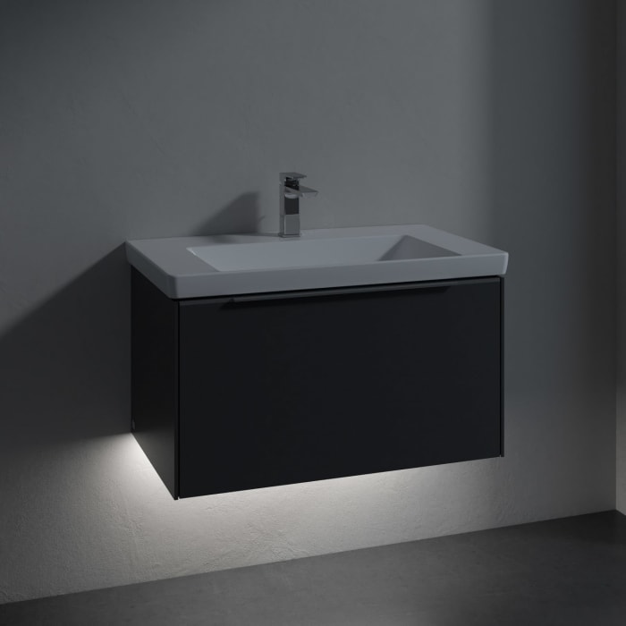 Villeroy & Boch Subway 3.0 Badmöbel-Set 80 cm mit Beleuchtung, 1 Auszug