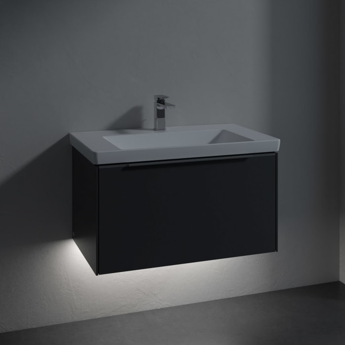 Villeroy & Boch Subway 3.0 Badmöbel-Set 80 cm mit Beleuchtung, 1 Auszug