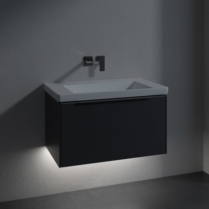 Villeroy & Boch Subway 3.0 Badmöbel-Set 80 cm mit Beleuchtung, 1 Auszug