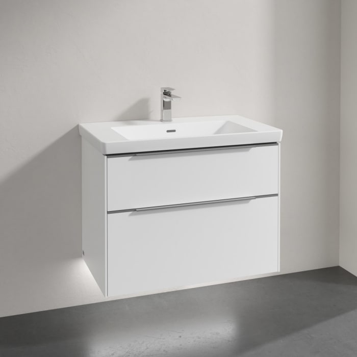Villeroy & Boch Subway 3.0 Badmöbel-Set 80 cm mit Beleuchtung, 2 Auszüge