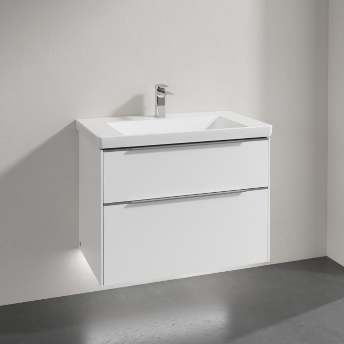 Villeroy & Boch Subway 3.0 Badmöbel-Set 80 cm mit Beleuchtung, 2 Auszüge