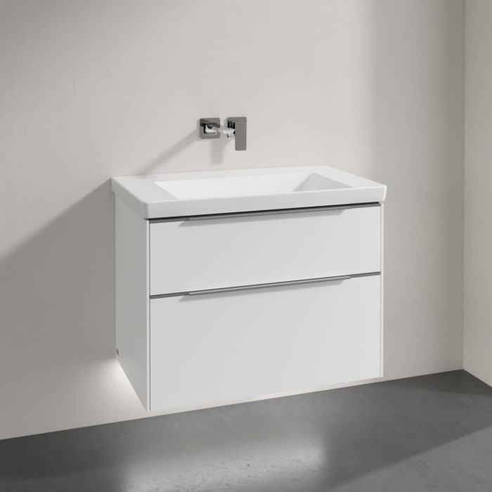 Villeroy & Boch Subway 3.0 Badmöbel-Set 80 cm mit Beleuchtung, 2 Auszüge