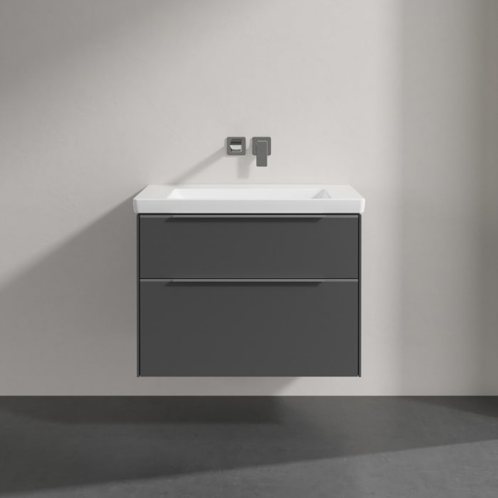 Villeroy & Boch Subway 3.0 Badmöbel-Set 80 cm mit Beleuchtung, 2 Auszüge