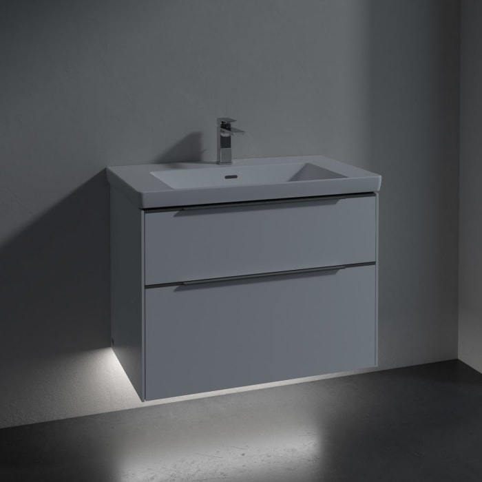 Villeroy & Boch Subway 3.0 Badmöbel-Set 80 cm mit Beleuchtung, 2 Auszüge