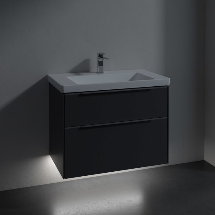 Villeroy & Boch Subway 3.0 Badmöbel-Set 80 cm mit Beleuchtung, 2 Auszüge