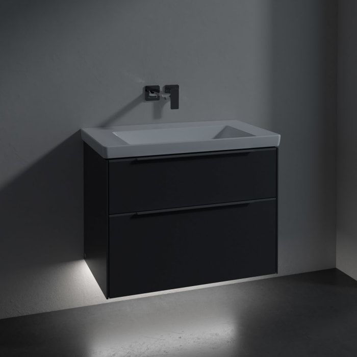 Villeroy & Boch Subway 3.0 Badmöbel-Set 80 cm mit Beleuchtung, 2 Auszüge