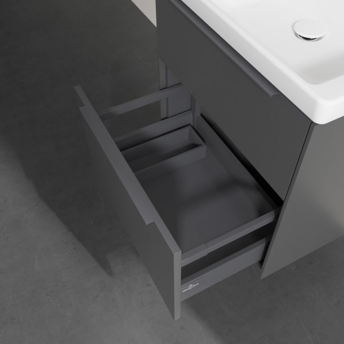 Villeroy & Boch Subway 3.0 Badmöbel-Set 60 cm, Griff in Möbelfarbe, 2 Auszüge