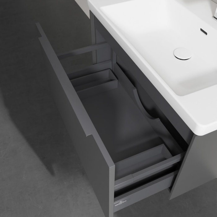 Villeroy & Boch Subway 3.0 Badmöbel-Set 80 cm, Griff in Möbelfarbe, 1 Auszug