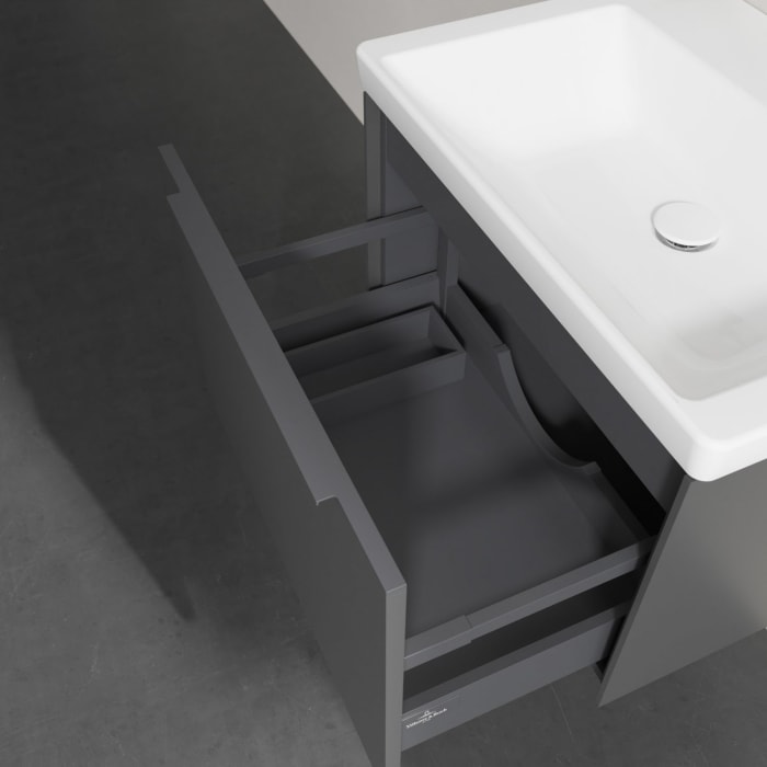 Villeroy & Boch Subway 3.0 Badmöbel-Set 65 cm, Griff in Möbelfarbe, 1 Auszug