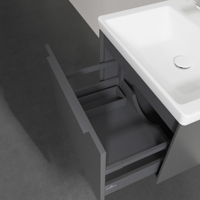 Villeroy & Boch Subway 3.0 Badmöbel-Set 60 cm, Griff in Möbelfarbe, 1 Auszug