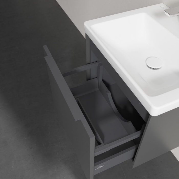 Villeroy & Boch Subway 3.0 Badmöbel-Set 55 cm, Griff in Möbelfarbe, 1 Auszug