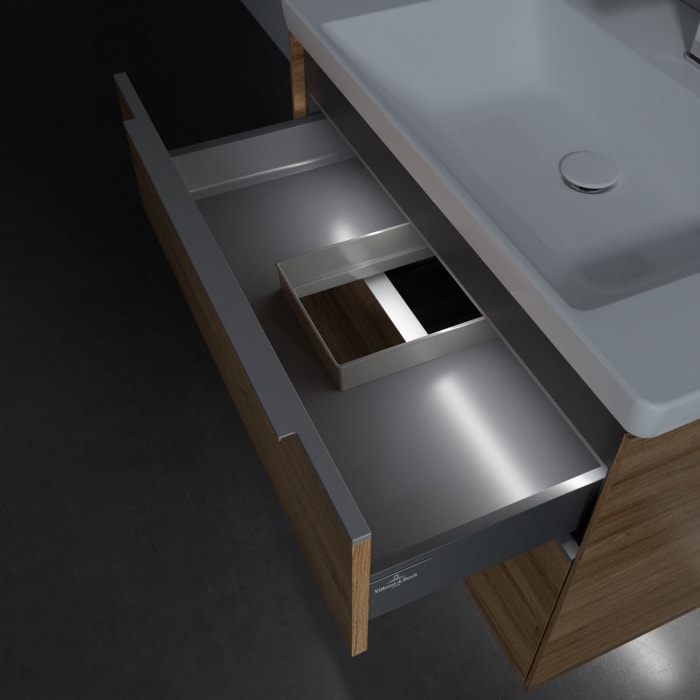 Villeroy & Boch Subway 3.0 Badmöbel-Set 80 cm mit Beleuchtung, 2 Auszüge