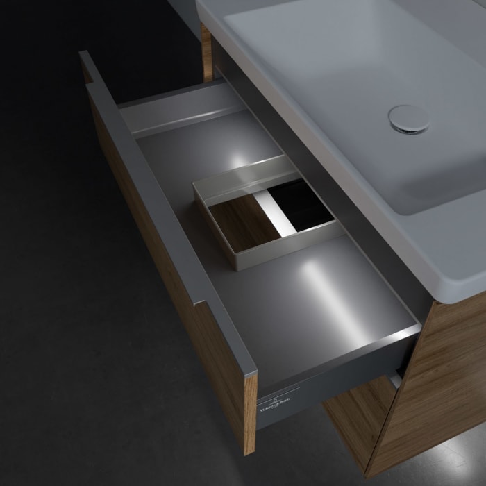 Villeroy & Boch Subway 3.0 Badmöbel-Set 80 cm mit Beleuchtung, 2 Auszüge