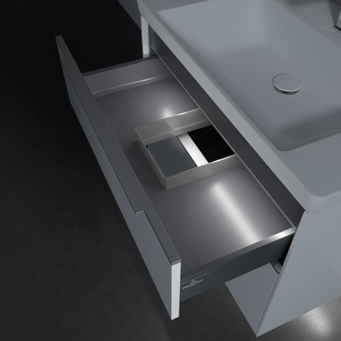 Villeroy & Boch Subway 3.0 Badmöbel-Set 80 cm mit Beleuchtung, 2 Auszüge