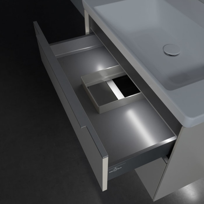 Villeroy & Boch Subway 3.0 Badmöbel-Set 80 cm mit Beleuchtung, 2 Auszüge