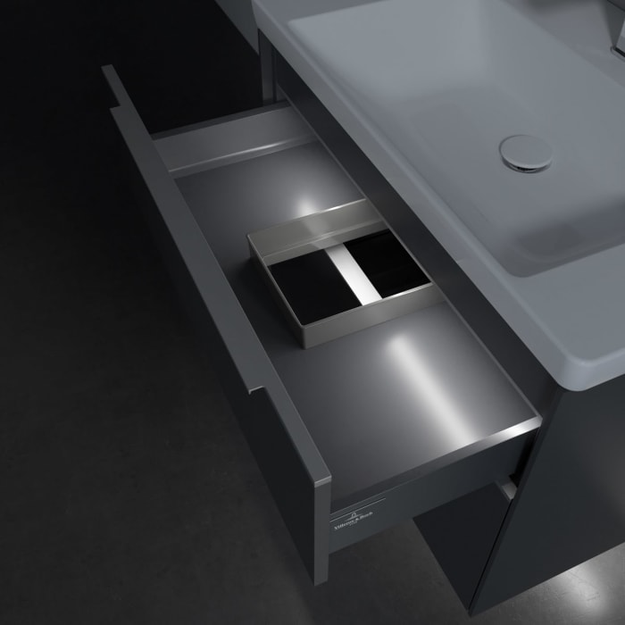 Villeroy & Boch Subway 3.0 Badmöbel-Set 80 cm mit Beleuchtung, 2 Auszüge