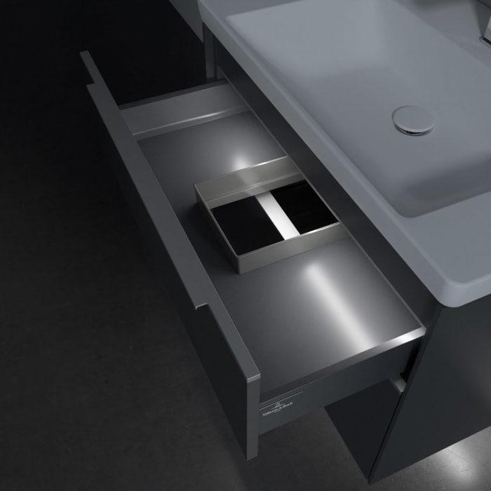 Villeroy & Boch Subway 3.0 Badmöbel-Set 80 cm mit Beleuchtung, 2 Auszüge