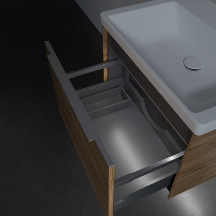 Villeroy & Boch Subway 3.0 Badmöbel-Set 65 cm mit Beleuchtung, 1 Auszug