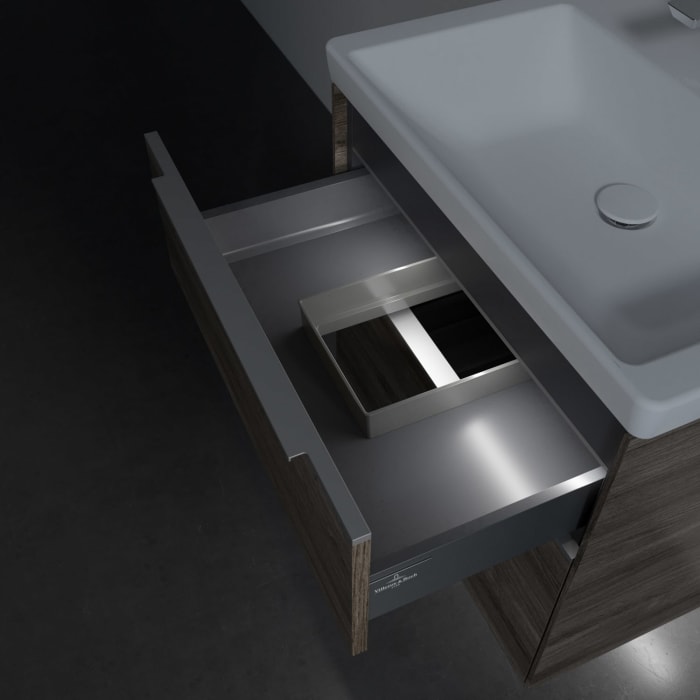 Villeroy & Boch Subway 3.0 Badmöbel-Set 65 cm mit Beleuchtung, 2 Auszüge