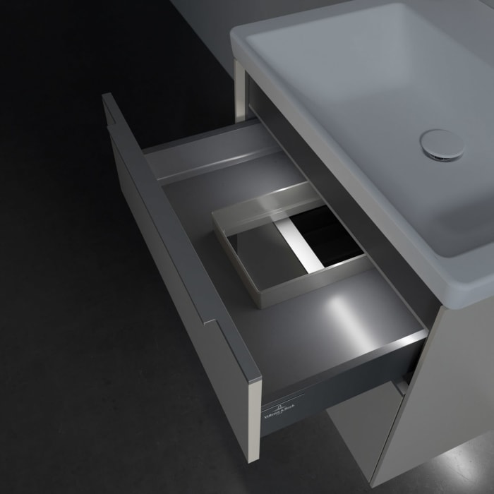 Villeroy & Boch Subway 3.0 Badmöbel-Set 65 cm mit Beleuchtung, 2 Auszüge