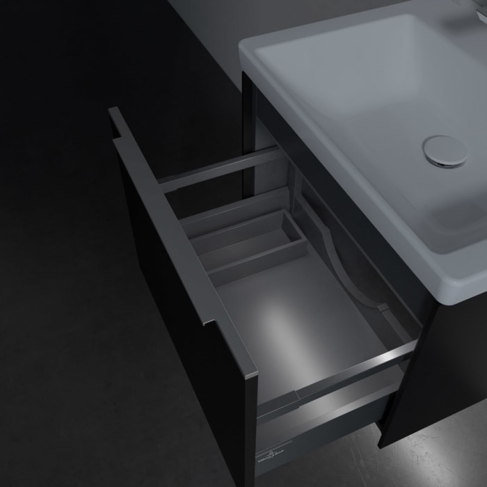 Villeroy & Boch Subway 3.0 Badmöbel-Set 60 cm mit Beleuchtung, 1 Auszug