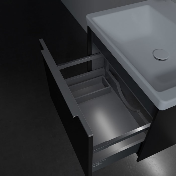 Villeroy & Boch Subway 3.0 Badmöbel-Set 60 cm mit Beleuchtung, 1 Auszug