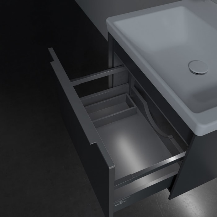 Villeroy & Boch Subway 3.0 Badmöbel-Set 60 cm mit Beleuchtung, 1 Auszug