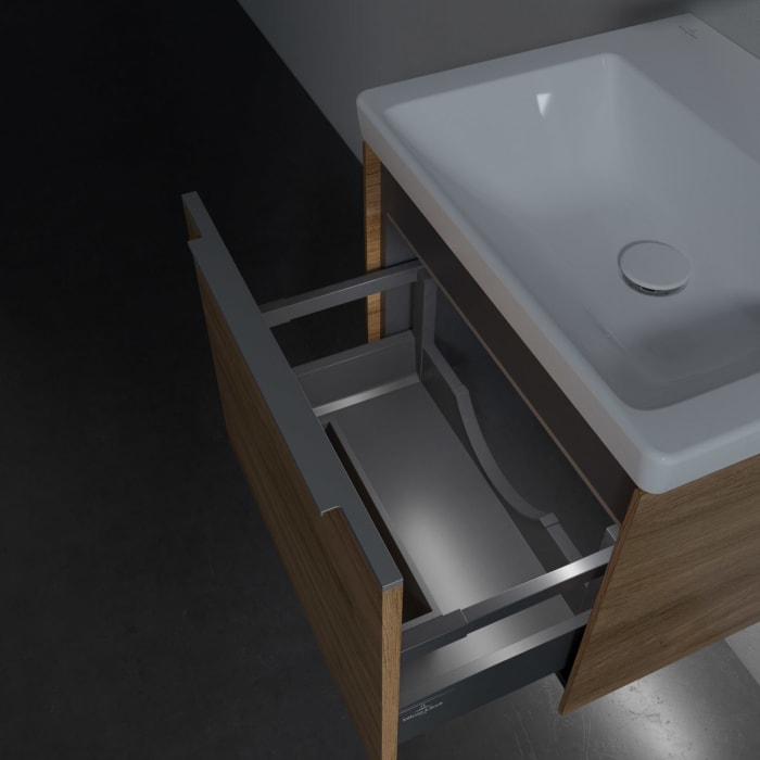 Villeroy & Boch Subway 3.0 Badmöbel-Set 55 cm mit Beleuchtung, 1 Auszug