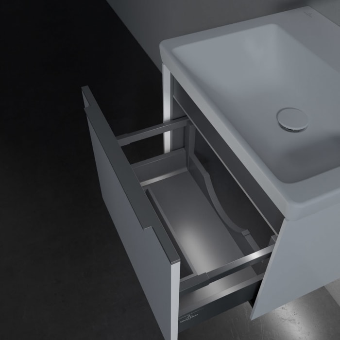 Villeroy & Boch Subway 3.0 Badmöbel-Set 55 cm mit Beleuchtung, 1 Auszug