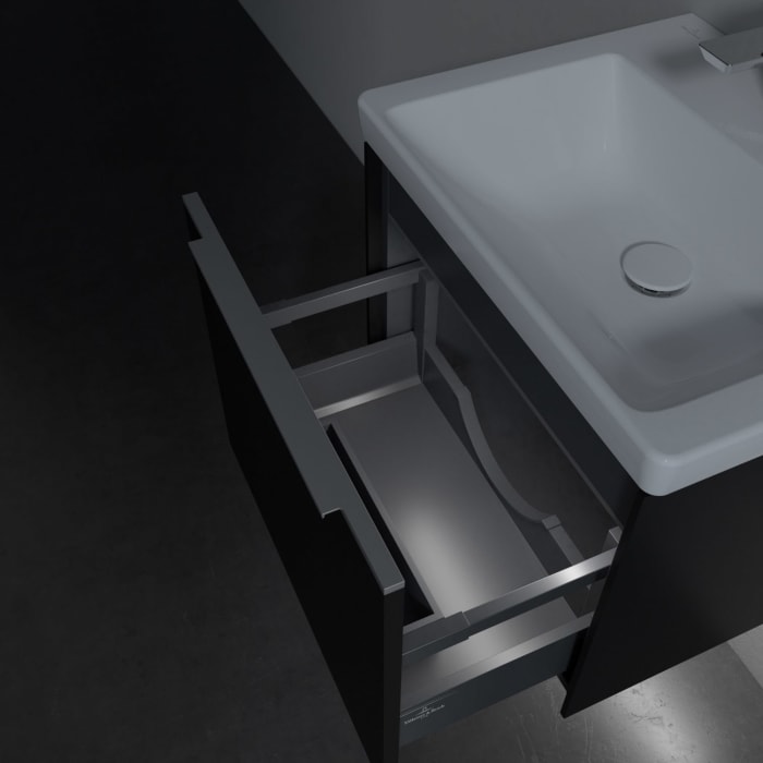 Villeroy & Boch Subway 3.0 Badmöbel-Set 55 cm mit Beleuchtung, 1 Auszug