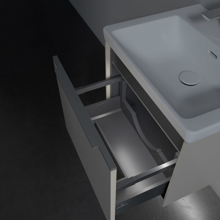 Villeroy & Boch Subway 3.0 Badmöbel-Set 55 cm mit Beleuchtung, 1 Auszug