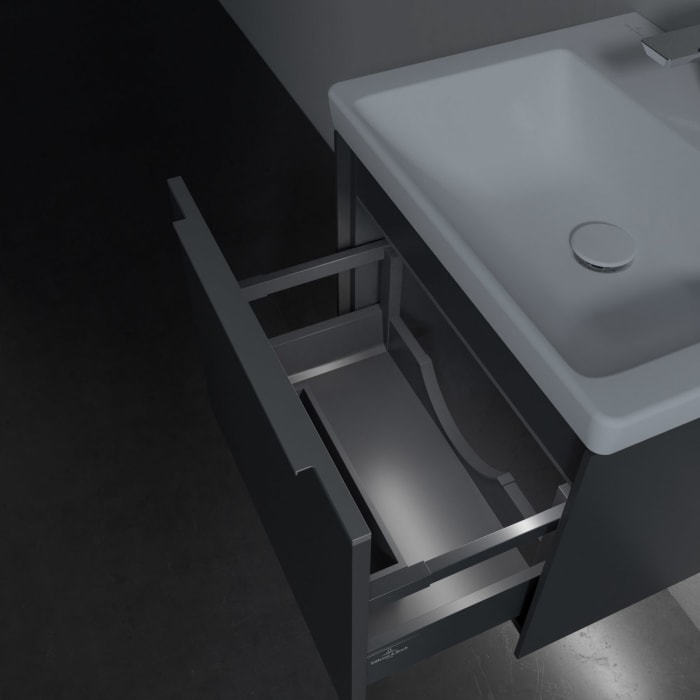 Villeroy & Boch Subway 3.0 Badmöbel-Set 55 cm mit Beleuchtung, 1 Auszug