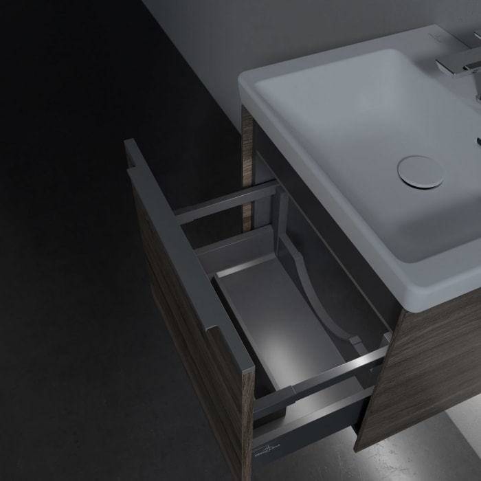 Villeroy & Boch Subway 3.0 Badmöbel-Set 50 cm mit Beleuchtung, 1 Auszug